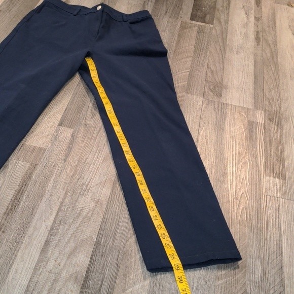 St. John Navy Blue Straight Leg Chino Trouser Pants Size 6 - Picture 14 of 14